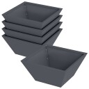  Plastpotte 5 pcs Antrasitt 35 x 35 x 15 cm Stål