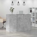  Resepsjonspult betonggrå 155x50x103,5 cm konstruert tre