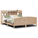  Seng med bokhylle uten madrass 180x200 cm heltre furu 8721158619211