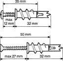 ESSVE 645050 Gipsanker 4,5x50
