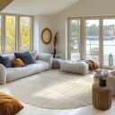 Rundt teppe   Rani Natural Cotton Shaggy beige Størrelse: Ø 240 cm