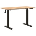 vidaXL Skrivebord Svart og naturlig 120 x 60 cm Massivt Eiketre