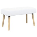 vidaXL Kanal-Quiltet Benk Hvit 80 x 40 x 46 cm Stoff