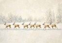 Winter Wonderland: Reindeer Procession Poster Plakat / 40x50cm