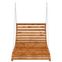 vidaXL Hengeseng buet heltre med teakfinish 115x147x46 cm