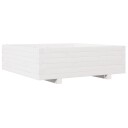 Plantekasse hvit 80x80x26,5 cm heltre furu