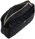 Fan Palm Beauty Bag Quilted Velvet Black Large