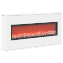 vidaXL Elektrisk peis Hvit 114 x 18 x 58,5 cm Konstruert tre