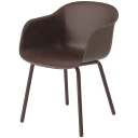 Muuto Fiber Outdoor Stol med armlener Brown Red
