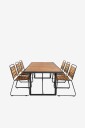 Venture Home   Spisegruppe Khung med 6 spisestoler Bois   Brun