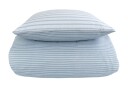 Borg Living Sengetøy - 240x220 - Kingsize sengetøy - 100% Bomullssateng  - Narrow lines - Blue
