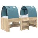 Seng med tunnel 4 pcs Sonoma eik og lyseblå Konstruert tre