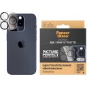 PanzerGlass PicturePerfect Kamerabeskyttelse til iPhone 15 Pro / Pro Max - Gjennomsiktig / Svart