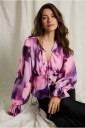 Joelle Bluse med volanger Lilla