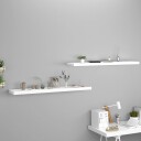 vidaXL Flytende vegghyller 2 stk hvit 120x23,5x3,8 cm MDF