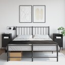  Nattbord 2 stk svart 36x39x68 cm kaldvalset stål 843067