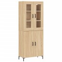 vidaXL Highboard sonoma eik 69,5x34x180 cm konstruert tre 8720845476342