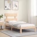 vidaXL Sengeramme med hodegavl 2FT6 liten enkel heltre 8720845986612