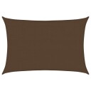 vidaXL Solseil 160 g/m² brun 4x6 m HDPE