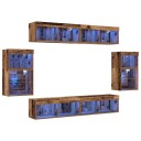  Flytende hylle 2 stk Gammelt tre 40x28.5x40 cm Konstruert tre