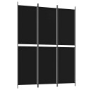 vidaXL Romdeler 3 paneler svart 150x200 cm stoff