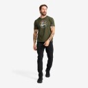 RevolutionRace Herre > Overdeler > T skjorter Easy Graphic T shirt Herre Forest Night Størrelse:3XL
