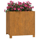 vidaXL Plantekasser med ben 2 stk rust 49x47x50 cm cortenstål
