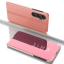 Hurtel Clear View Flipdeksel for Samsung Galaxy S25+ Rosa