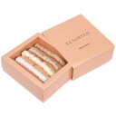 Lenoites Mulberry Silk Skinny Scrunchies White, Cream White
