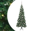  Hjørne Kunstig Jul Tre med 300 LED grønn 180 cm PVC og metall