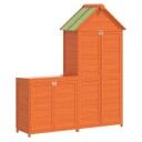 vidaXL Redskapsbodsett for hage 2 stk brun heltre furu