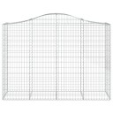 vidaXL Gabionkurv buet 200x50x140/160 cm galvanisert jern