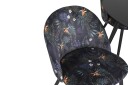 Venture Design Silar & Velvet spisegruppe Svart/flerfarget 4 st stoler & bord 100 cm