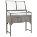 vidaXL Forhøyet plantekasse med drivhus 110x54x120 cm heltre gran