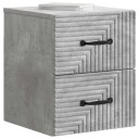  Vegghengt Nattbord Betonggrå 34,5 x 33 x 40 cm Konstruert tre