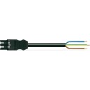 Tilkoblingskabel Ca. hun/fri 3-polet 6M 3G1,5mm² sort, kode. EN