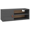 vidaXL Veggskap gr? 80x30x30 cm heltre furu