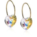 Blomdahl Golden Titanium Ear Ring 14 mm Heart 10 mm Rainbow Rainbow