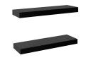 Vegghyller 2 stk svart 40x20x3,8 cm  