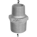 GF 2" x 1,1/2" Svart Brystnippel for Reduksjon - Diverse Byggematerialer