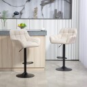 Justerbare retro barkrakker sett med 2 – Cream & Black