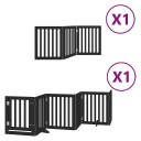  Hundeport Sammenleggbar 9 Paneler Svart 450 cm Poppeltre 3155653