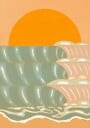 Golden Wave Embrace Poster Plakat / 30x40cm