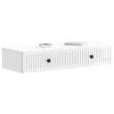 vidaXL Vegghengt Sidebord Høgglans hvit 87,5 x 34,5 x 17 cm