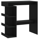 vidaXL Barbord med oppbevaringsstativ svart 100x50x101,5 cm sponplate