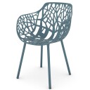 Fast Forest Stol med armlener Blue Teal
