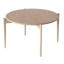 Oscarssons Möbel Tilia Sofabord Ø88 cm Hvitoljet eik