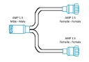 Dobbelt Baklyktkabel AMP 1.5 – 7 pin Splitter til to Prosusert av Vignal