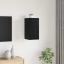  TV enhet Veggmontert Svart eik Konstruert tre