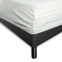 Borås Cotten Mykt laken 210x210 cm   Formsydd laken i 100% bomullssatin   Hvitt boxlaken til madrass   Borås Cotton Cloud satinlaken